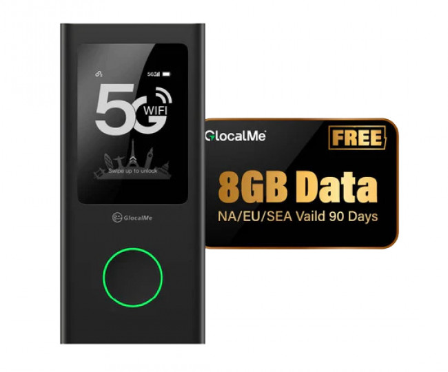 Мобільний WiFi роутер (5G/4G LTE) GlocalMe Numen Air 5G Black NomadsFi